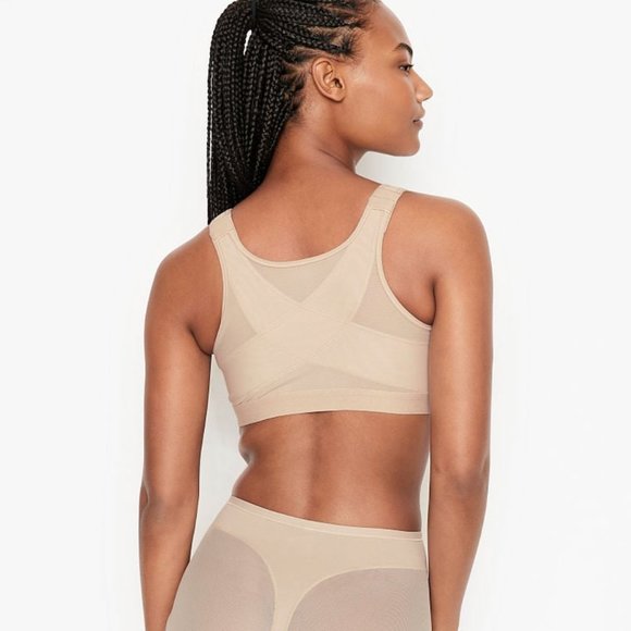 NWT Front Hook Sports Bra & Back Support Posture Corrector Wireless Bra 38D - Picture 5 of 16